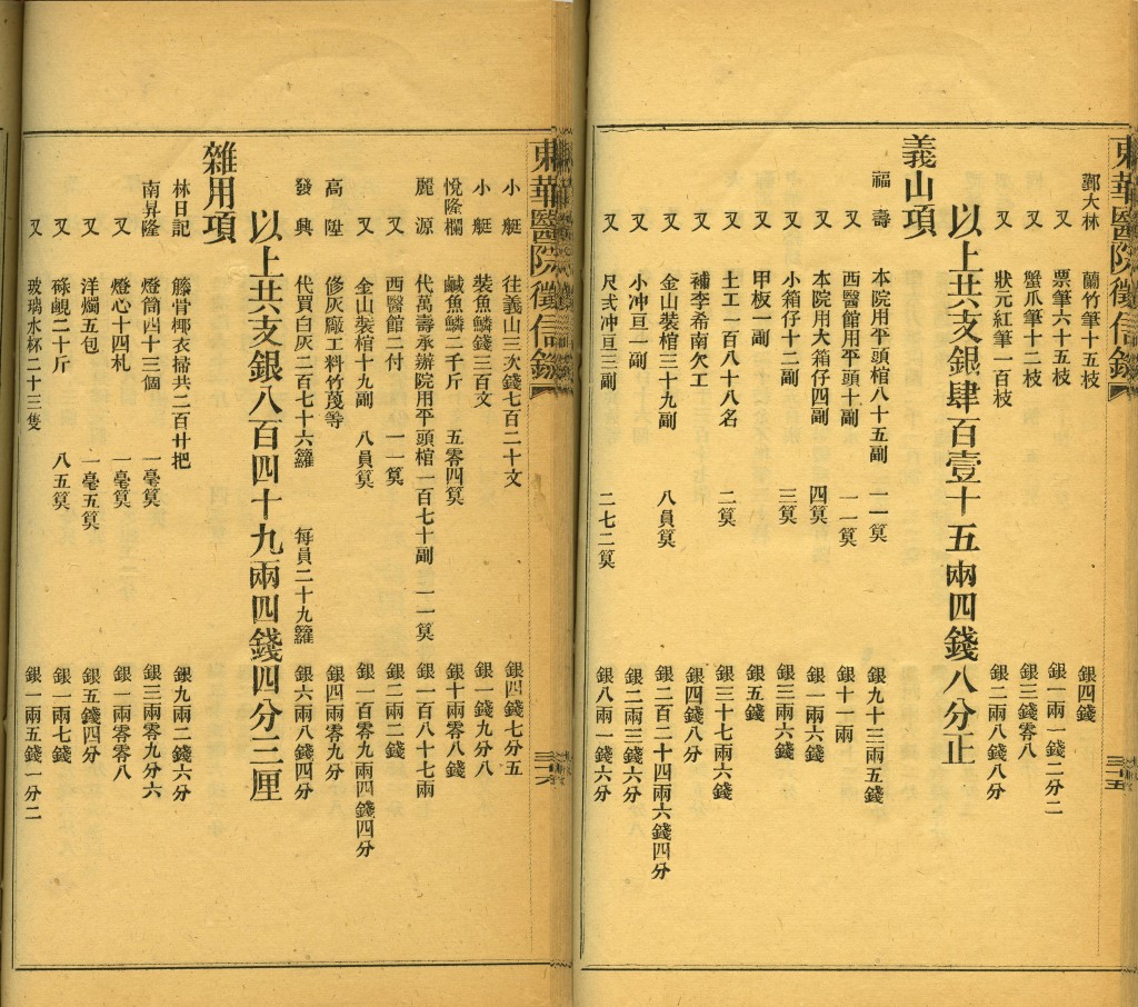 1873年東華醫院徵信錄