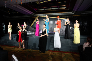 Models with the latest outfits at the fashion show.