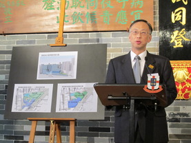 Mr. CHANG Juo Hwa, Charles (left photo), Chairman of Tung Wah Group of Hospitals and Hospital Governing Committee of Kwong Wah Hospital, and Dr. Nelson WAT(right photo), Hospital Chief Executive, Kwong Wah Hospital, expressing their gratitude to the new Budget Speech which approves the redevelopment of Kwong Wah Hospital. 