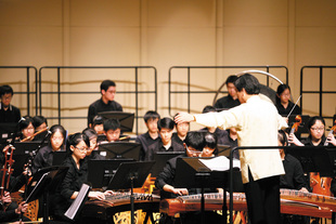 聯校中樂團於聯校音樂匯演上表演。