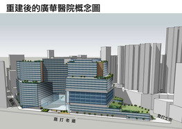 重建後的廣華醫院概念圖