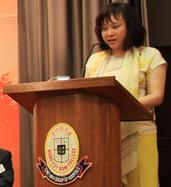本院主席兼名譽校監陳婉珍博士於校舍告別儀式上致辭。