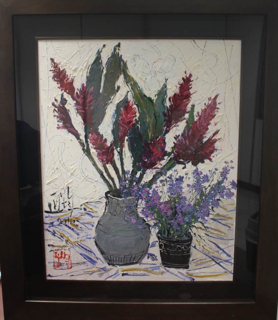 《奼紫嫣紅》油畫