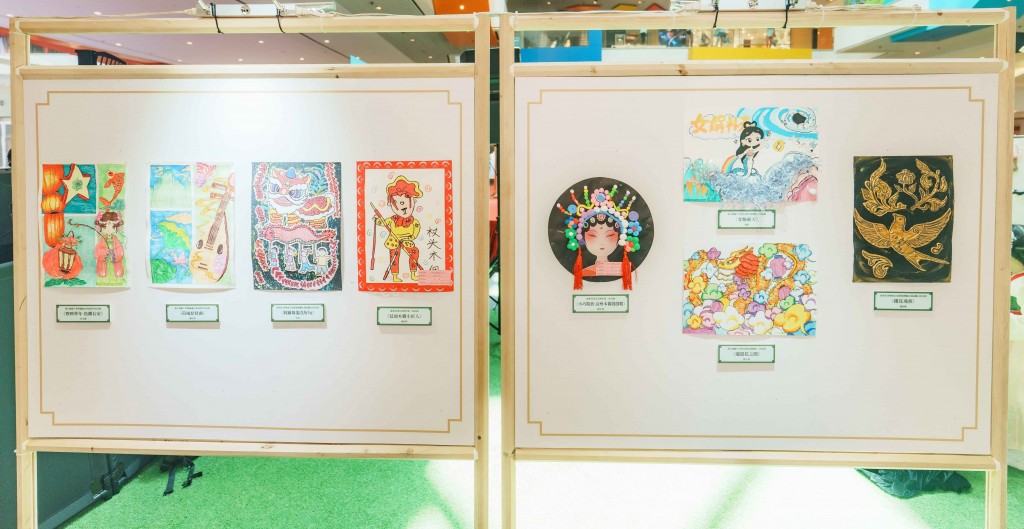 圖七、八為內地幼兒園的藝術作品展區。